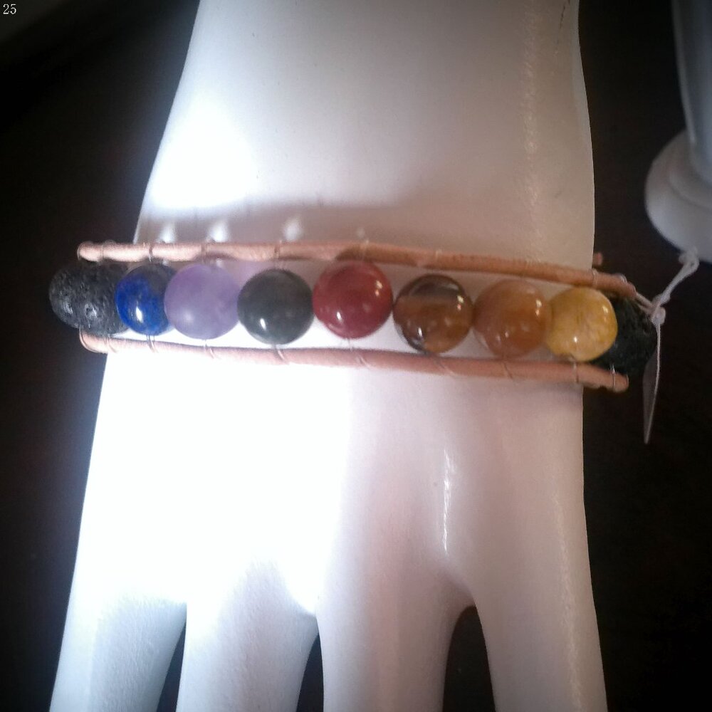 SIMPLY CHAKRA Band Size 7 3/4" Handmade Bracelet